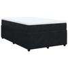 Exclusive House - Slatted Bed Base with Black Velvet Mattress 120x190 Cm