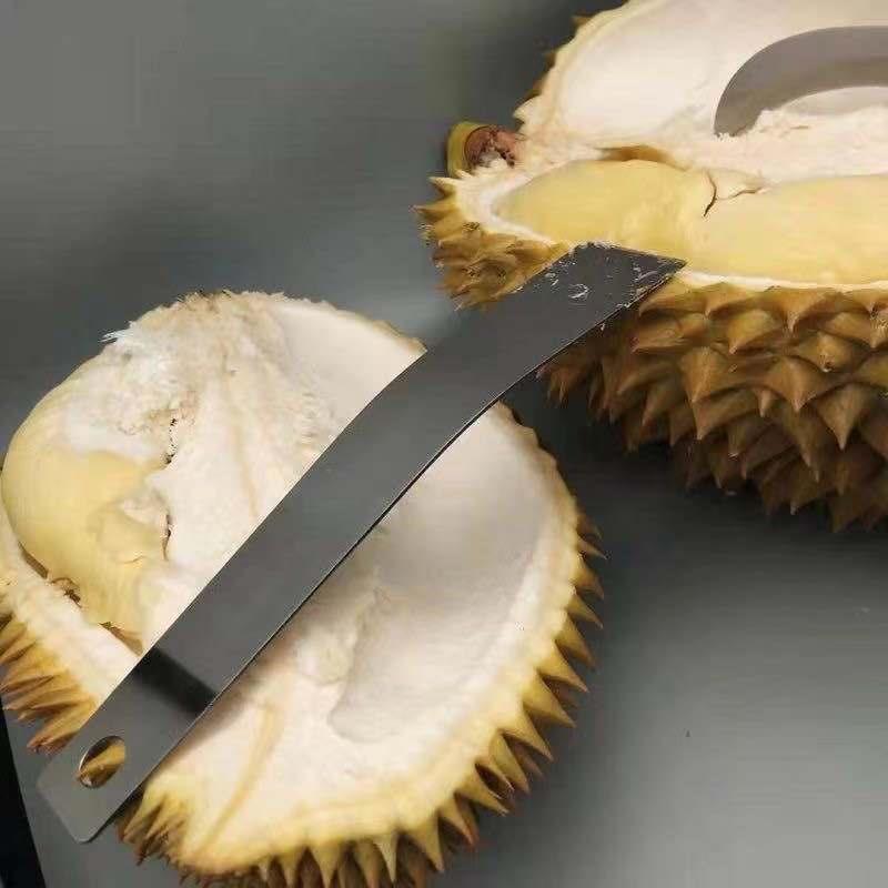 Thickened Stainless Steel Durian Knife Bending Knife Grapefruit Peeling Knife Fruit Knife Fruit Peeling Tool for Durian Skin