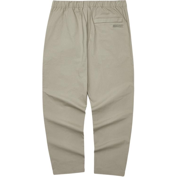 Skechers Comfortable Simple Drawstring Design Woven Straight Leg Casual Pants Men Bottoms Cashew-Brown L324M008-01NC