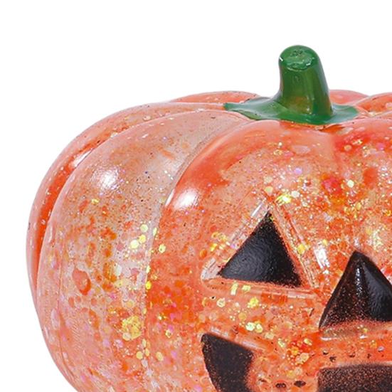 Glitter Stress Ball 1/2/3Pcs Halloween Pumpkin Head Ball Anxiety Relief Spooky Toy Toy Stretchy Orange Sensory Elastic