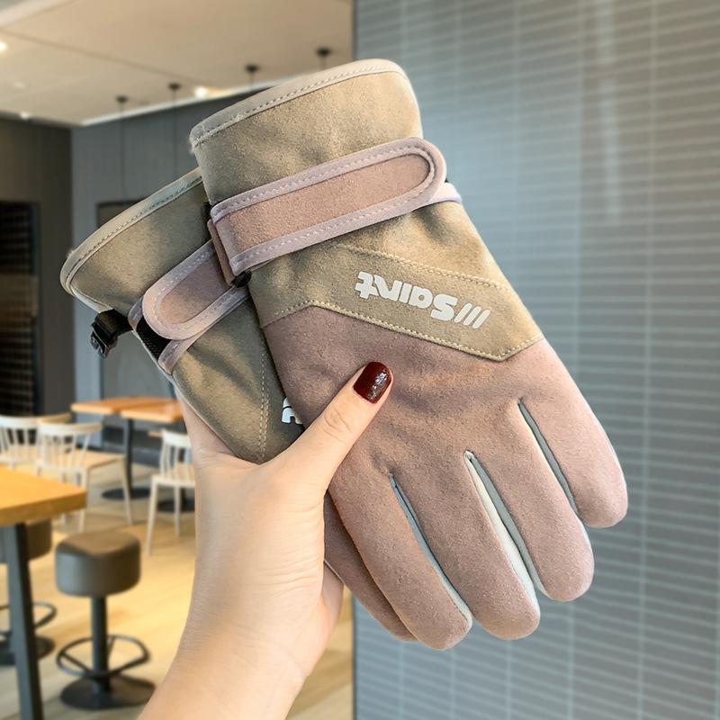 Women s new velvet thickened cycling windproof and cold suede warm