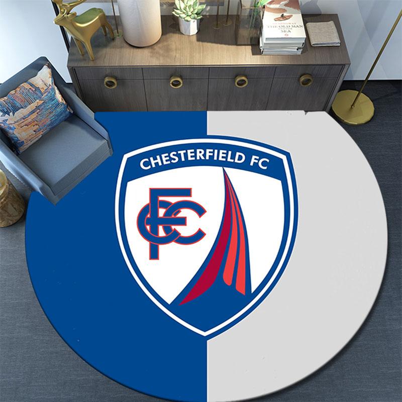 Chesterfield Football Club,Round Area Rug,Carpet Rug for Living Room Bedroom Sofa Playroom Decor,Non-slip Floor Mat
