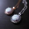 Fashion Sun Flower Pendant Necklace For Women Charm Rose Gold Color Crystal Zircon Imitation Opal Necklace Jewelry Drop Shipping