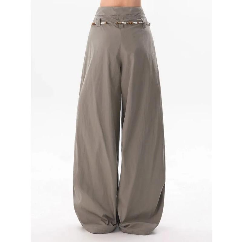 Damen Weite Hose mit Kordelzug und elastischen Bündchen
