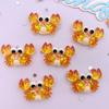 10pcs Glitter Colorful Resin Sea Star Crab Jellyfish Dolphin Ocean Animal Flatback Rhinestone Scrapbook DIY Figurine Decor Craft