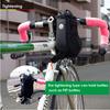 GORIX Bicycle Handlebar Stem and Front Handlebar Accessory Pouch Bag, Bag, (Shiborix) (B16) (Black (Squeezable Type))