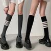 Fashion Striped Knee High Socks for Women Girls Kawaii Cute Sexy Lolita Long Tube White Sport Knitted Leg Sockings Accessories