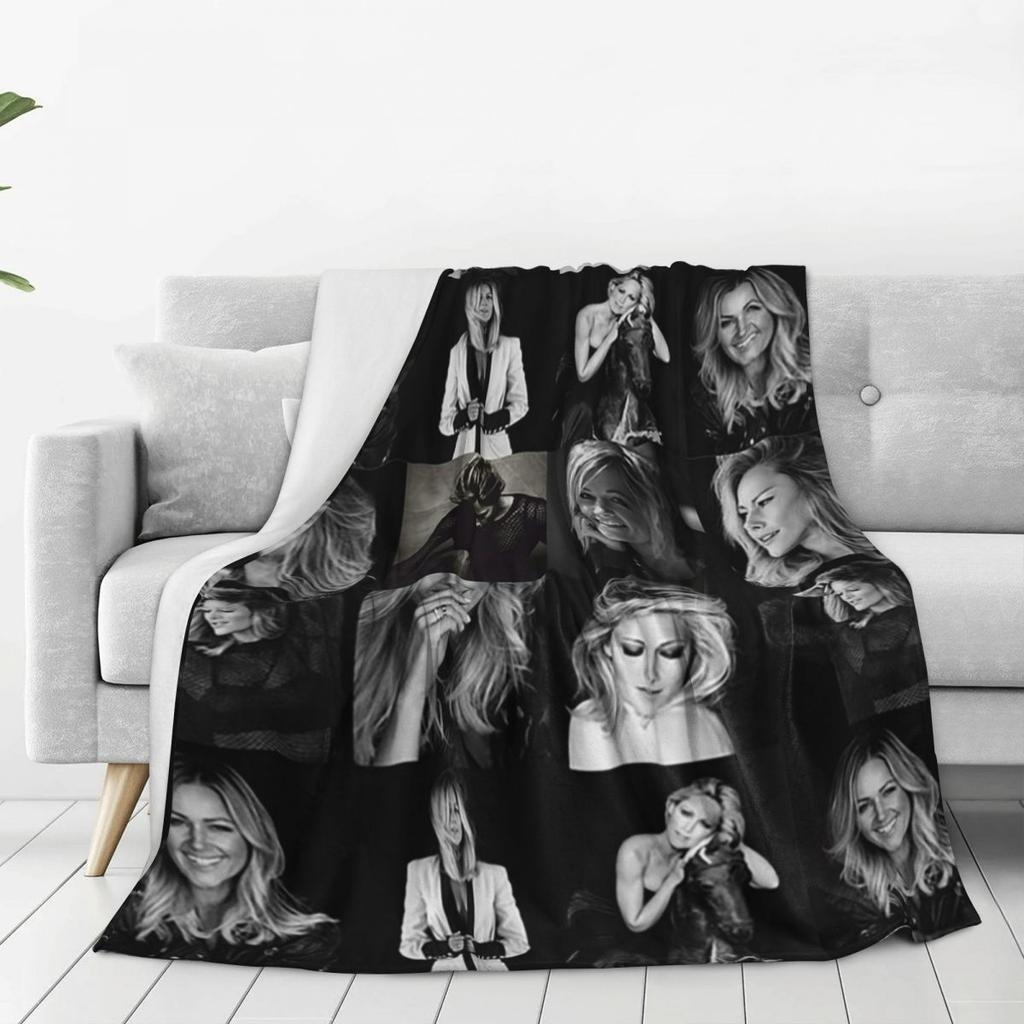 Helene Fischer Collage Decke Flanell Leichte Sofadecken für Couch Bettwäsche Outdoor Decken Tagesdecke Steppdecke