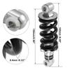 X AUTOHAUX Rear Shock Rear Shock Shock Strut for Mountain Folding and 1 Piece Absorber, Damper, Bikes, Bicycles, Motorcycles, 150mm, 1500LBS,