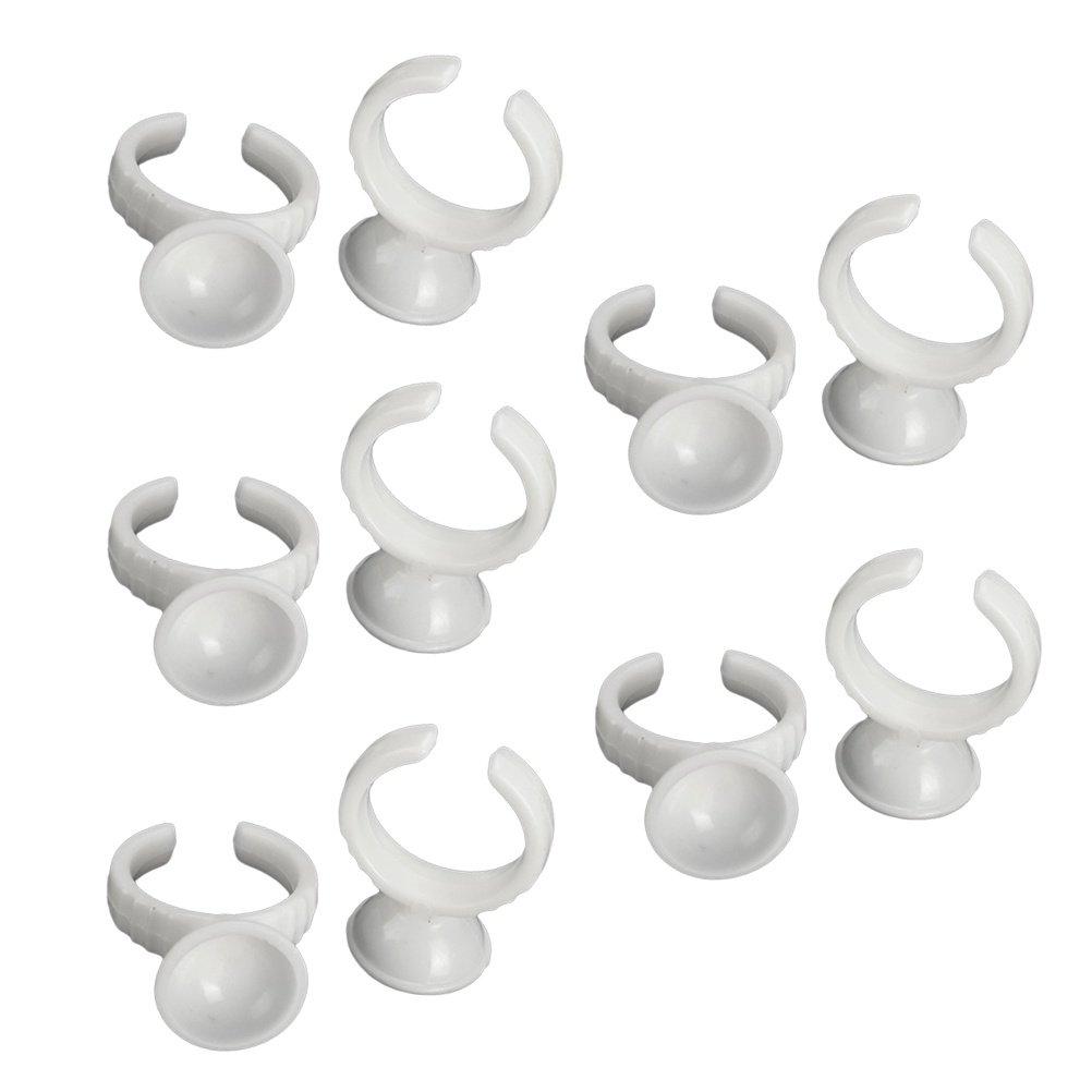 

100Pcs Eyebrow Tattoo Ring Cups Disposable Clear Pigment Containers for Semi Artists Ink Holder Lash Extension