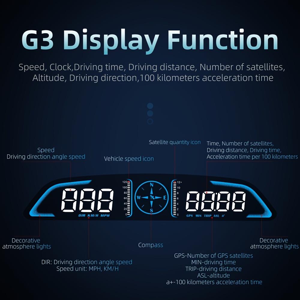 Upgraded G3 GPS Head-Up Display High-Definition Multi-Functional Car HUD USB Charging
