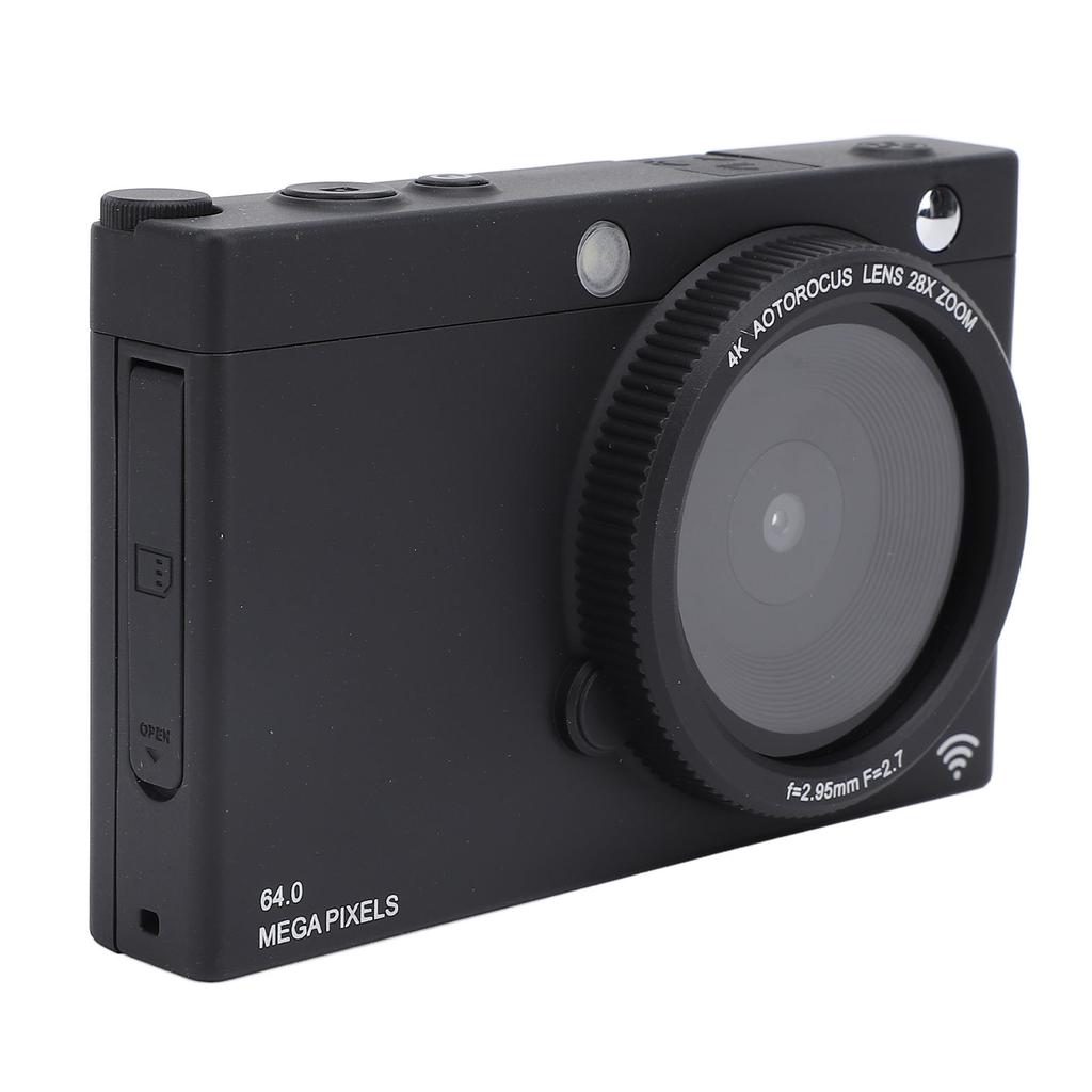 4K Digital Camera 2.83 Inch Screen 64MP Autofocus Vlogging Camera with 28X Digital Zoom Beauty Retro Filter Compact