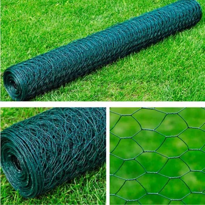 VidaXL Clôture en Treillis Hexagonal, Enclos pour Animaux, Clôture de Défense, Barrière de Jardin Patio Terrasse Extérieur, 140118