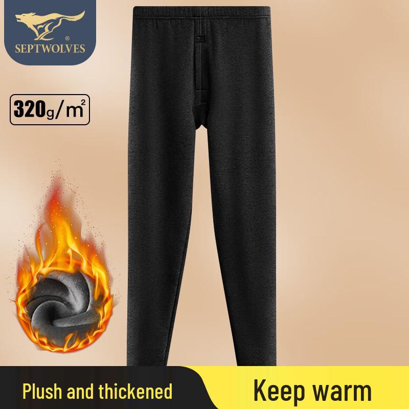 

Septwolves Men s 320g Fleece-Lined Thermal Pants 2XL (H:180cm/W:75-85kg)