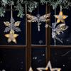 Decorative Tree Hanging Charms Faux Crystal Christmas Ornaments for Tree, Clear Snowflake/Starfish/Heart/Bird/Horse Decoration Decorations with