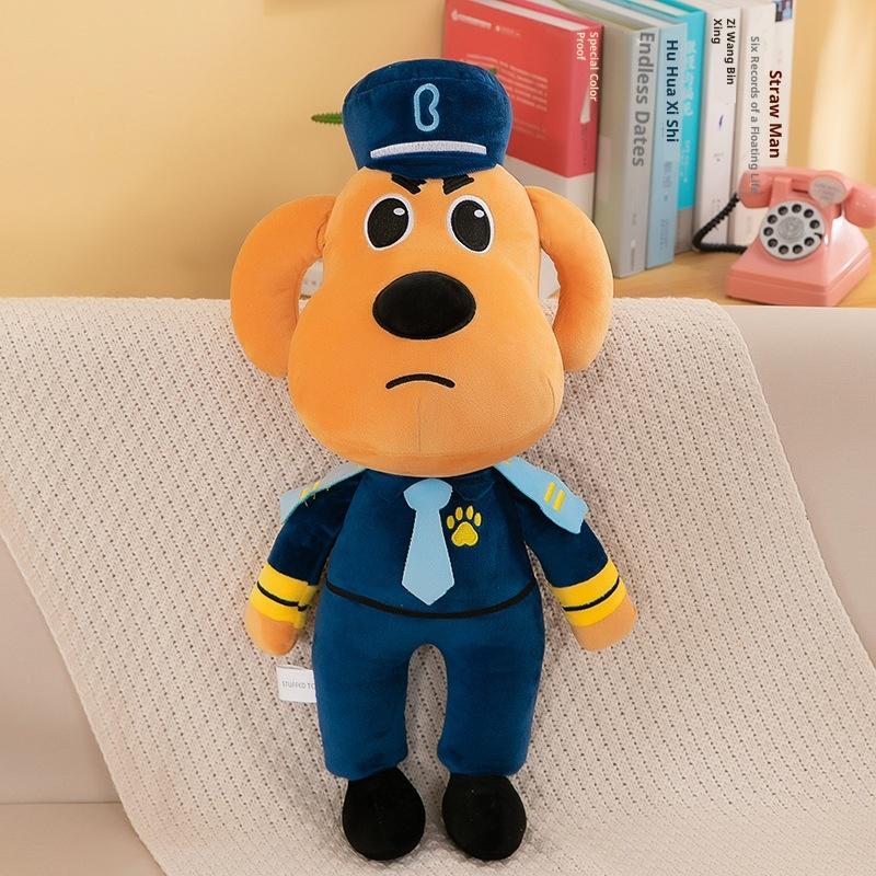 

1Pcs Anime Security Sergeant Labrador Wolf Dog Plush Stuffed Toys 30/45Cm Sheriff Labrador Dog Plush Toy Doll Birthday Xmas Gift 30cm коричневий