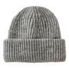 Metal small standard solid color versatile big head circumference fleece thickened fashion knitted hat women's winter ear protection cold hat tide
