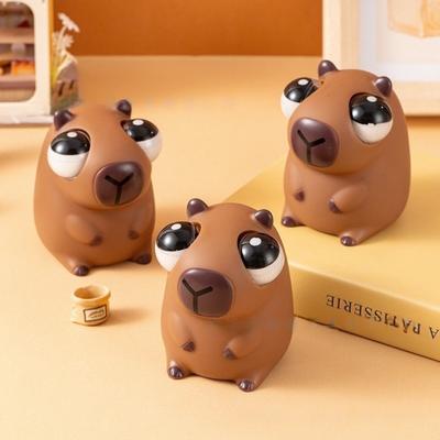 Cartoon Burst Eye Capybara Toy Novelty Capybara Squeeze Ball Toys  Kids Holiday Gift