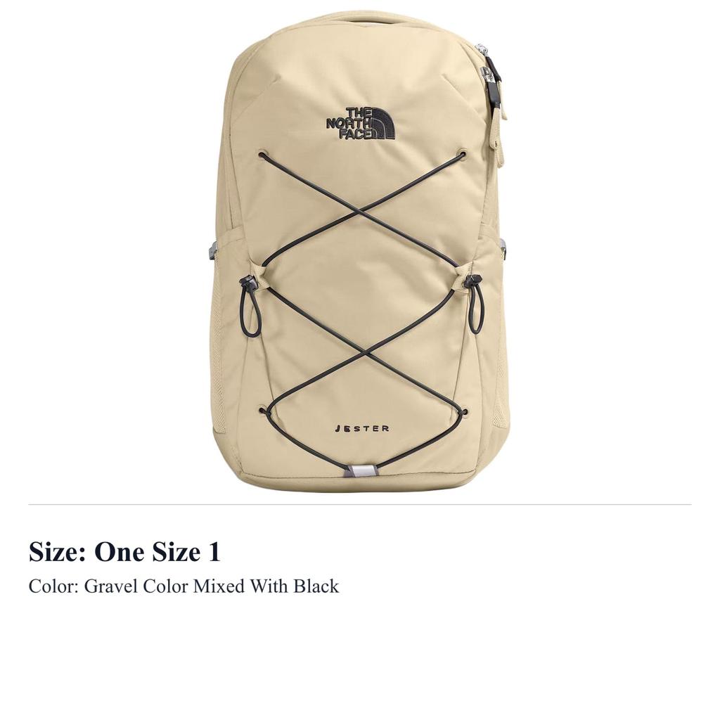 THE NORTH FACE Jester 27L Backpack Outdoor Bag Polyester Gravel & Black Unisex NF0A3VXG4D5