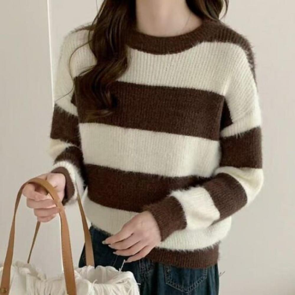 Navava Daily Soft Round Neck Long Sleeve Knit Top Nk3325