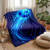 Futuristic Soccer Ball Flight Theme Blanket Lightweight Warm Flannel Blanket Decorative Throw Blanket for Home Decoration