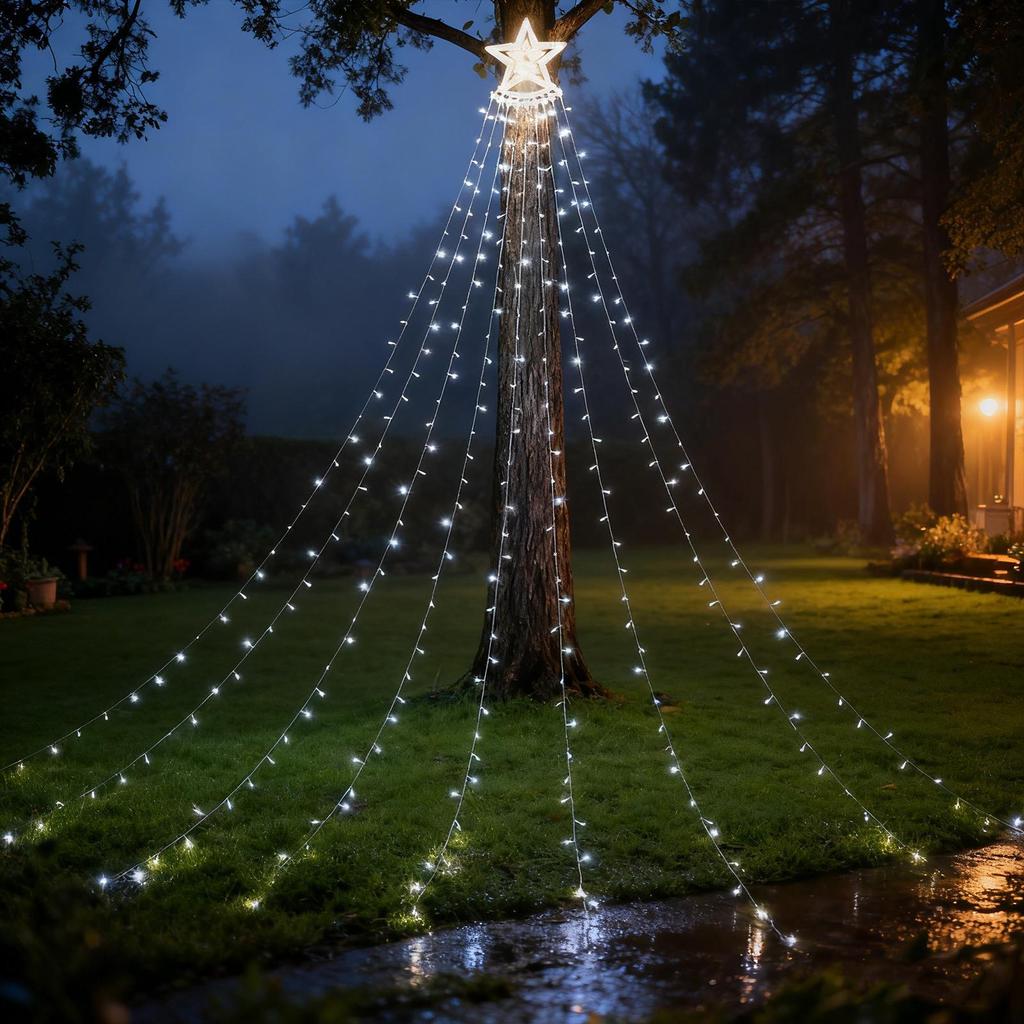 Solar Christmas Lights Outdoor Multi-Mode Star Ambient Lighting Solar Power Christmas Lights Outdoor Decor For Garden Pathway