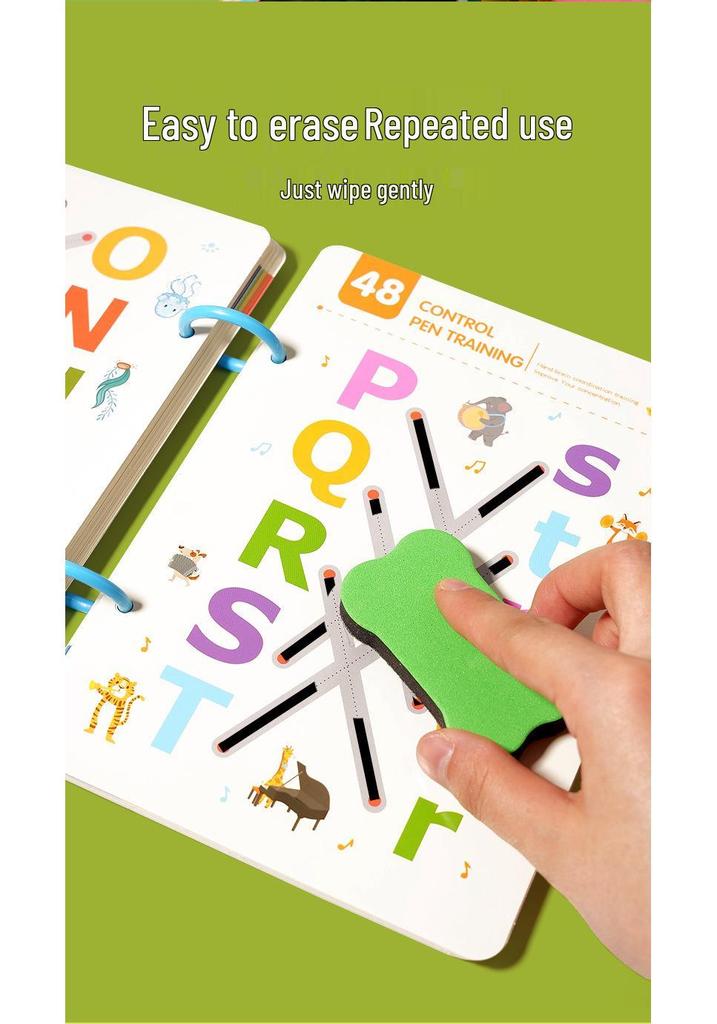Erasable Pen Control Training Book: Toddler Tracing & Fun Game Book for Early Education