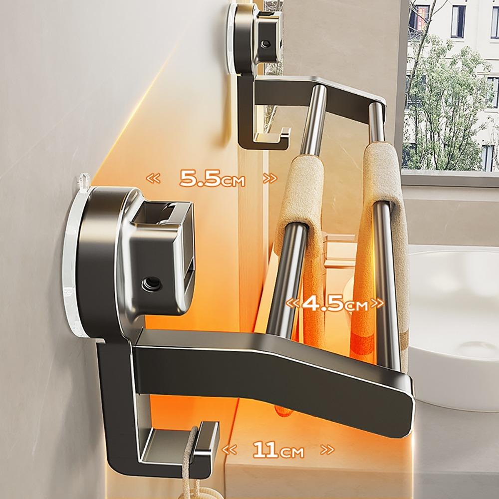 with Hook Suction Cup Towel Pole Punching Free Towel Storage Hanger Bathroom Towel Rack  Hotel