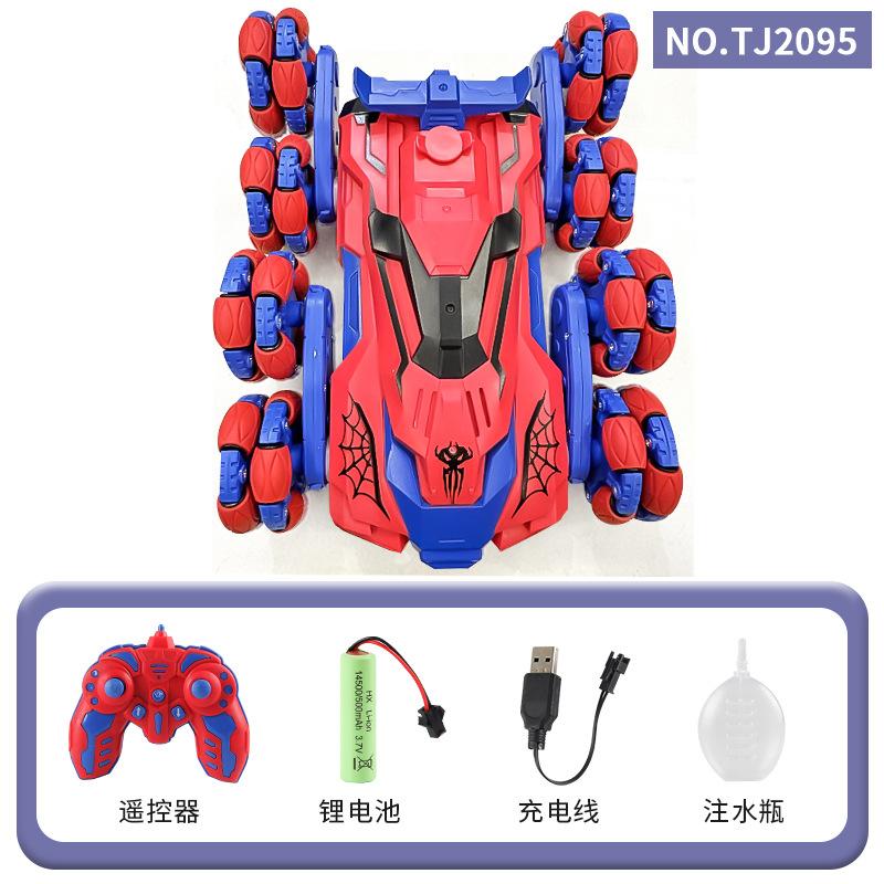 Alimentare 2.4G Mașină de Acrobații cu Telecomandă, Lumini, Muzică, Spray, Rotație 360°, Mașină de Drift, Mașină de Jucărie cu Telecomandă