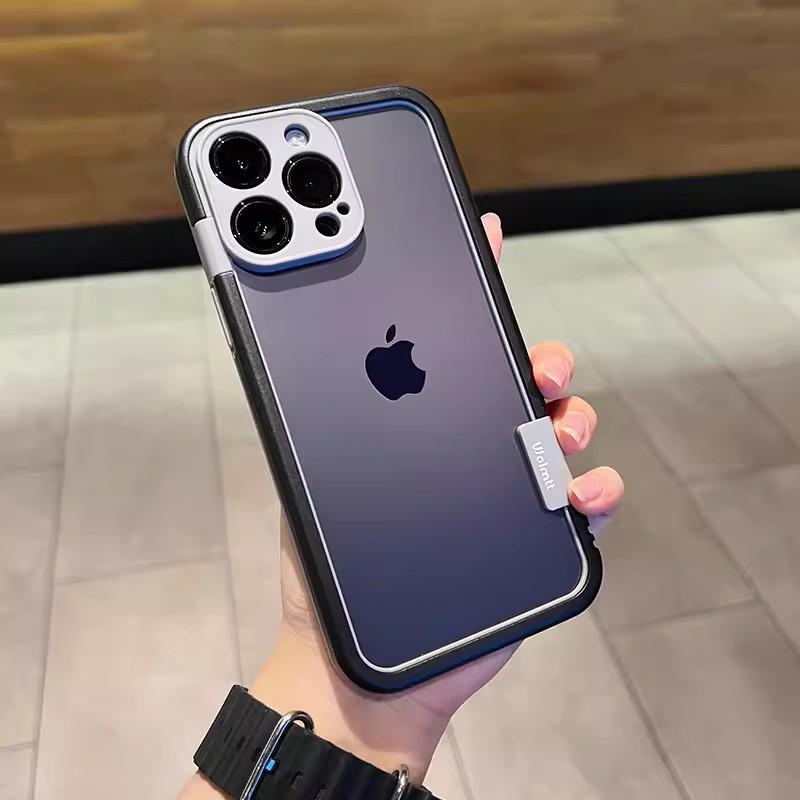 Custodia in Silicone per Apple 16 Pro Max con Cornice Color Block e Protezione Anti-urto per iPhone 16.