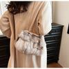 Podzimní a zimní nová vlasová taška dámská spona do vlasů z liščí srsti dámská taška s texturou ramenní crossbody oblačná taška trendy zahraniční obchod dámská taška
