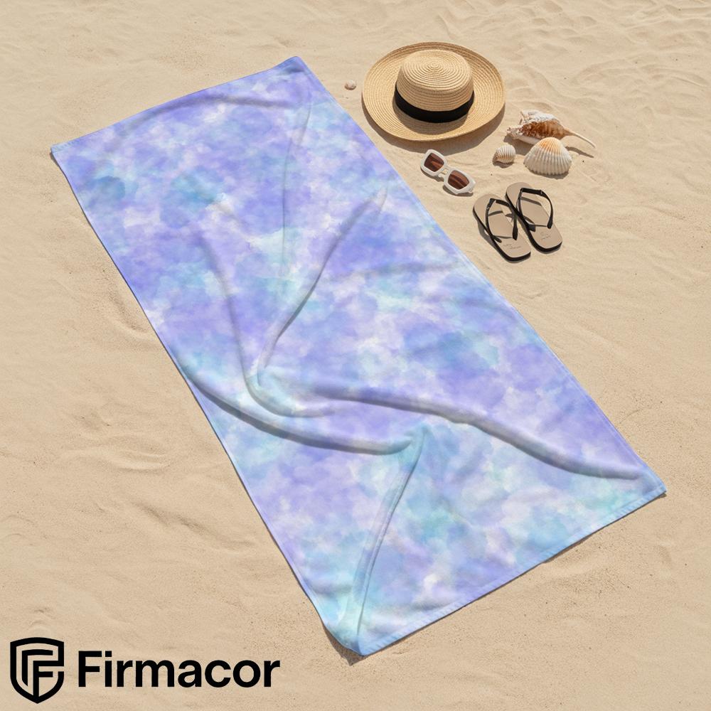 Lavender Blue Watercolor Wash Soft Portable Towel Unisex Ultra Lightweight Microfiber Oversized Sand Free Quick Dry Beach Towel