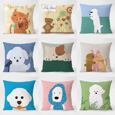 Einfache Süße Hundekissenhülle Schlafsaal Dekoration Büro Wohnzimmer Sofa Heimkissenhülle