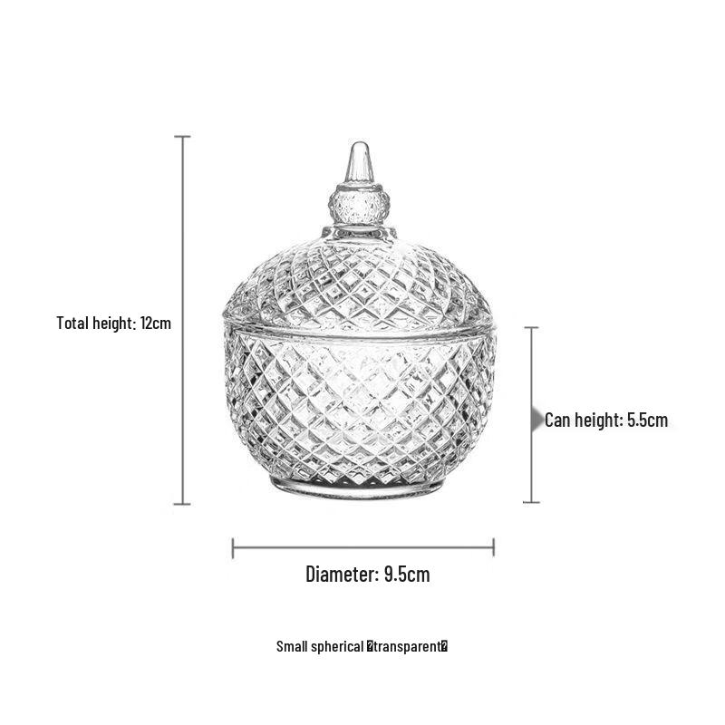 Qianxing Crystal Glass Candy & Nut Jar Set