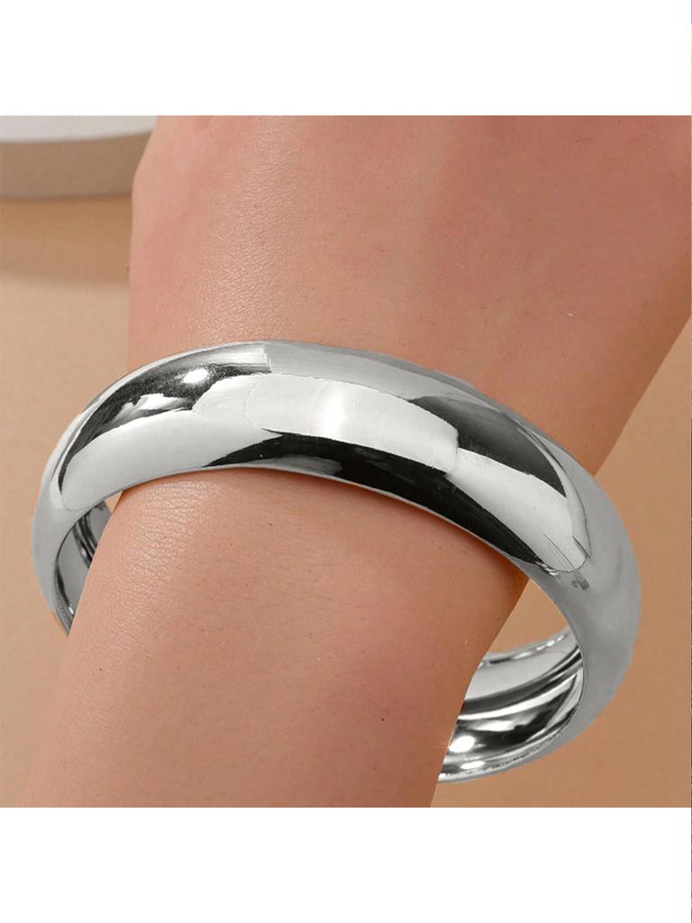 Złoty Gładki Krąg, Duży, Średni i Mały, Personalizowana Szeroka Bransoletka, Modny Zestaw, Przesadzona Bransoletka, Ta Sama Bransoletka dla Mężczyzn i Kobiet