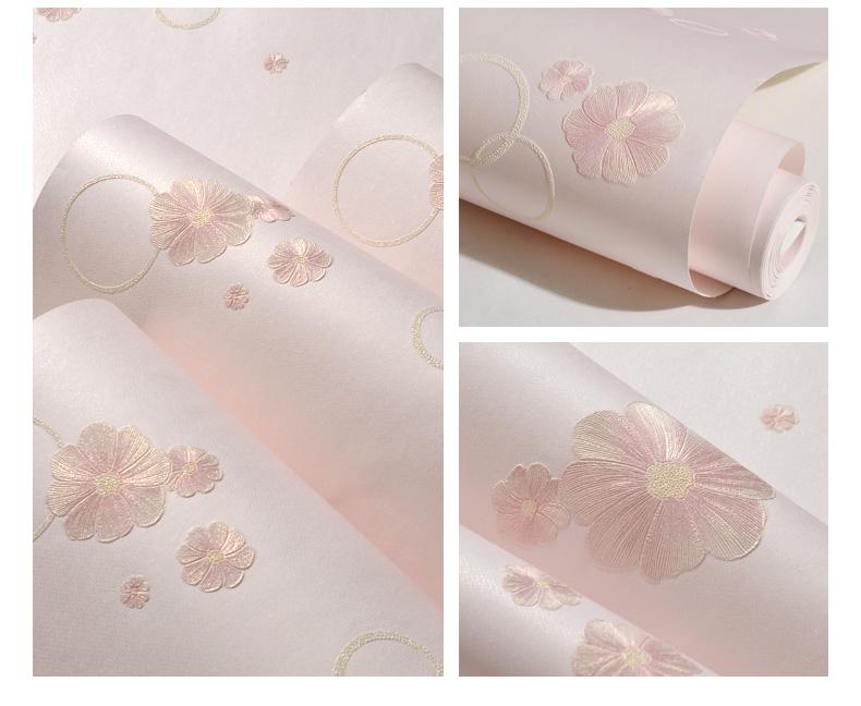 

3D самоклеящиеся обои для домашних спален, теплые деревенские цветы розовые обновленные наклейки 53cmx3m