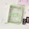 Multifunctional Cartoon Zippered Clear Photo Album Shell Card Organizers Binder Cover For 3Inch Trading Card Collector