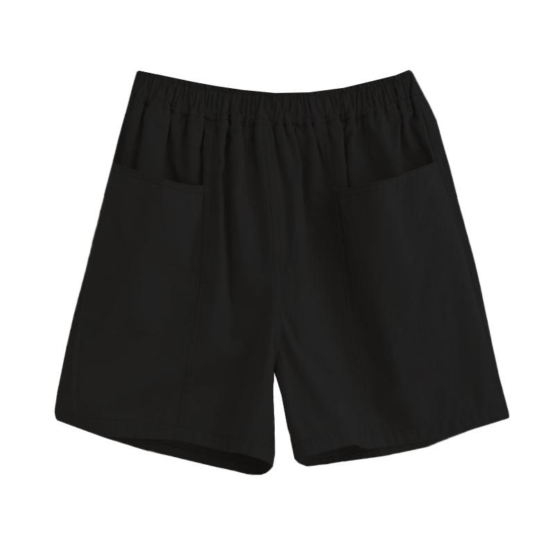 Baumwollshorts in Übergröße im koreanischen Stil: Sommerliche Freizeitkleidung mit Taschendesign für Damen
