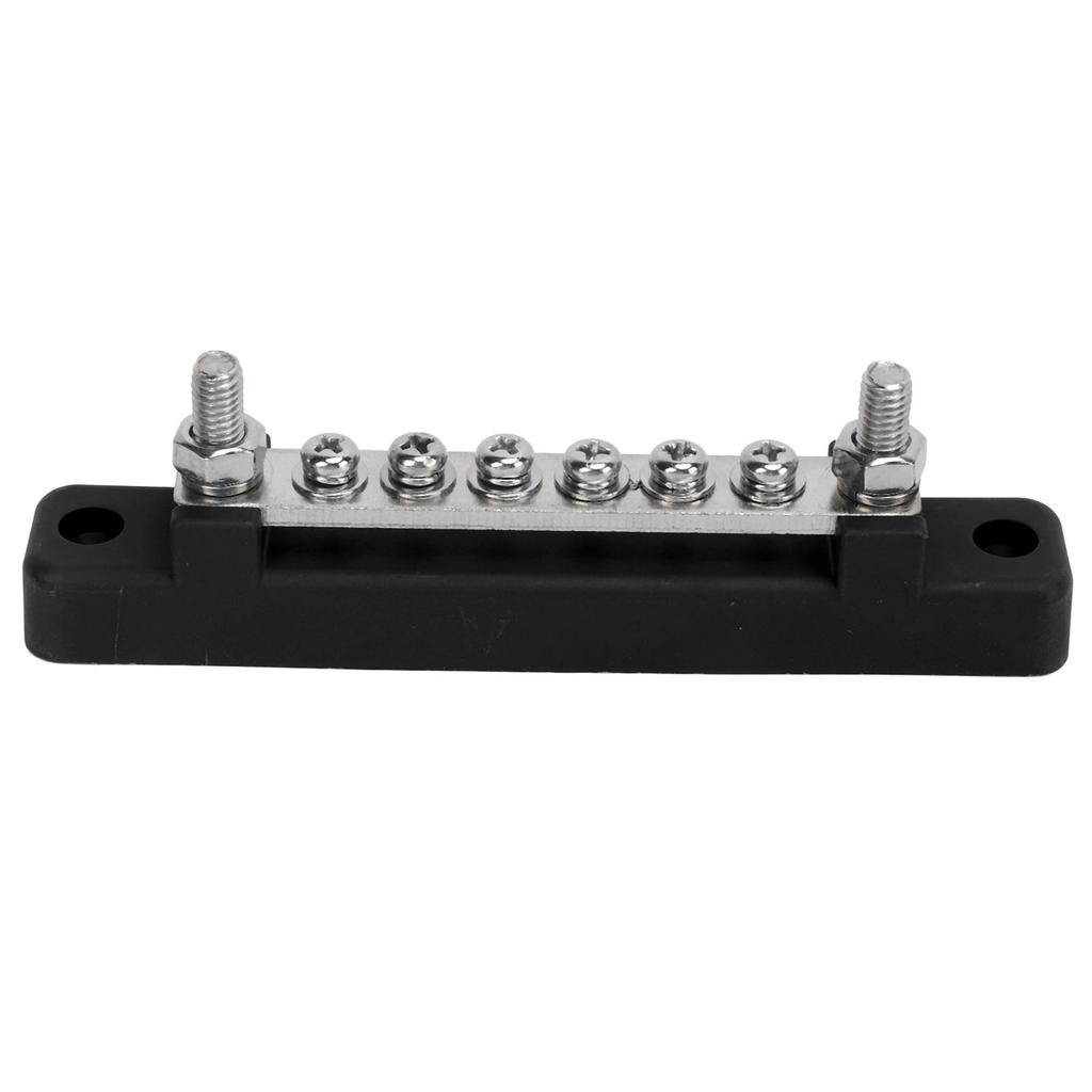 48V 150A 6 Terminal Bus Bar Power Distribution Block with Cover M6 Studs M4 Screws for Car RV   Marine Boat