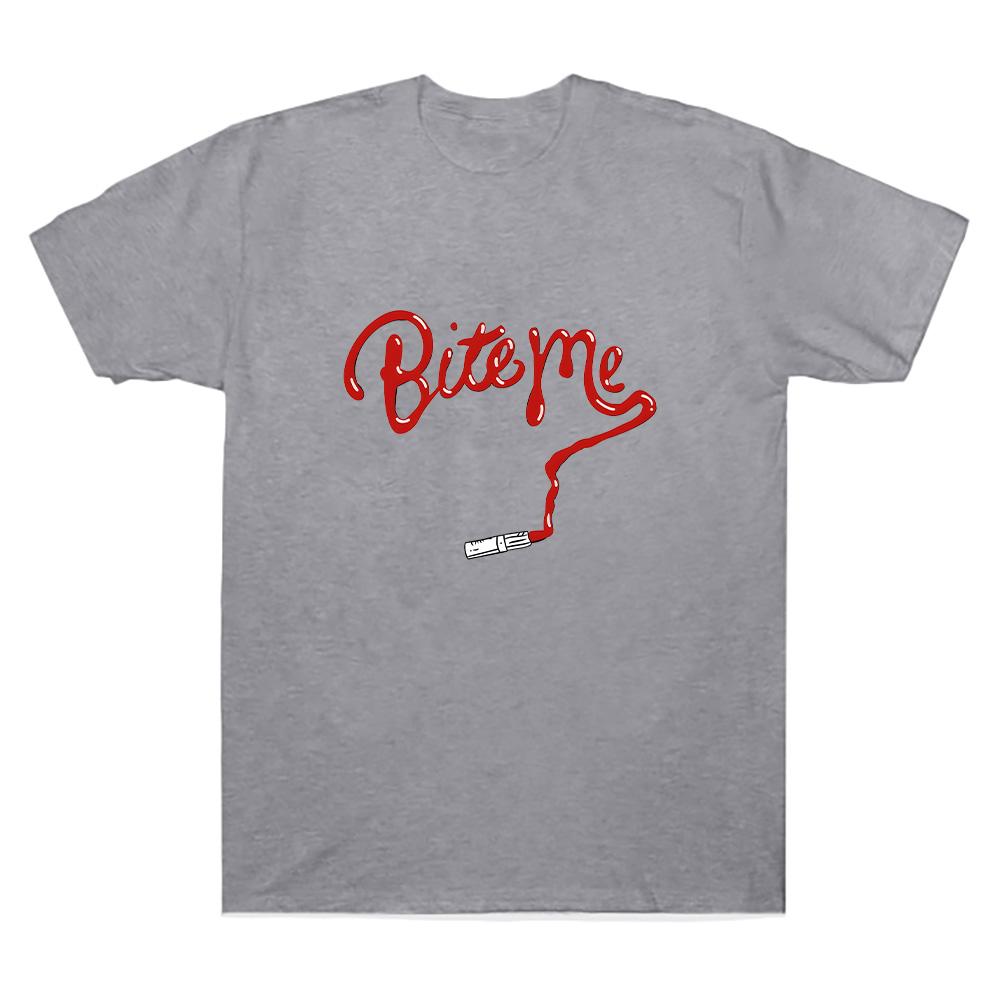 Bite Me Szminka Koszulka Reneé Rapp Modne Koszulki Graficzne Mężczyźni Kobiety Retro Bawełniane Góry Ubrania Streetwear