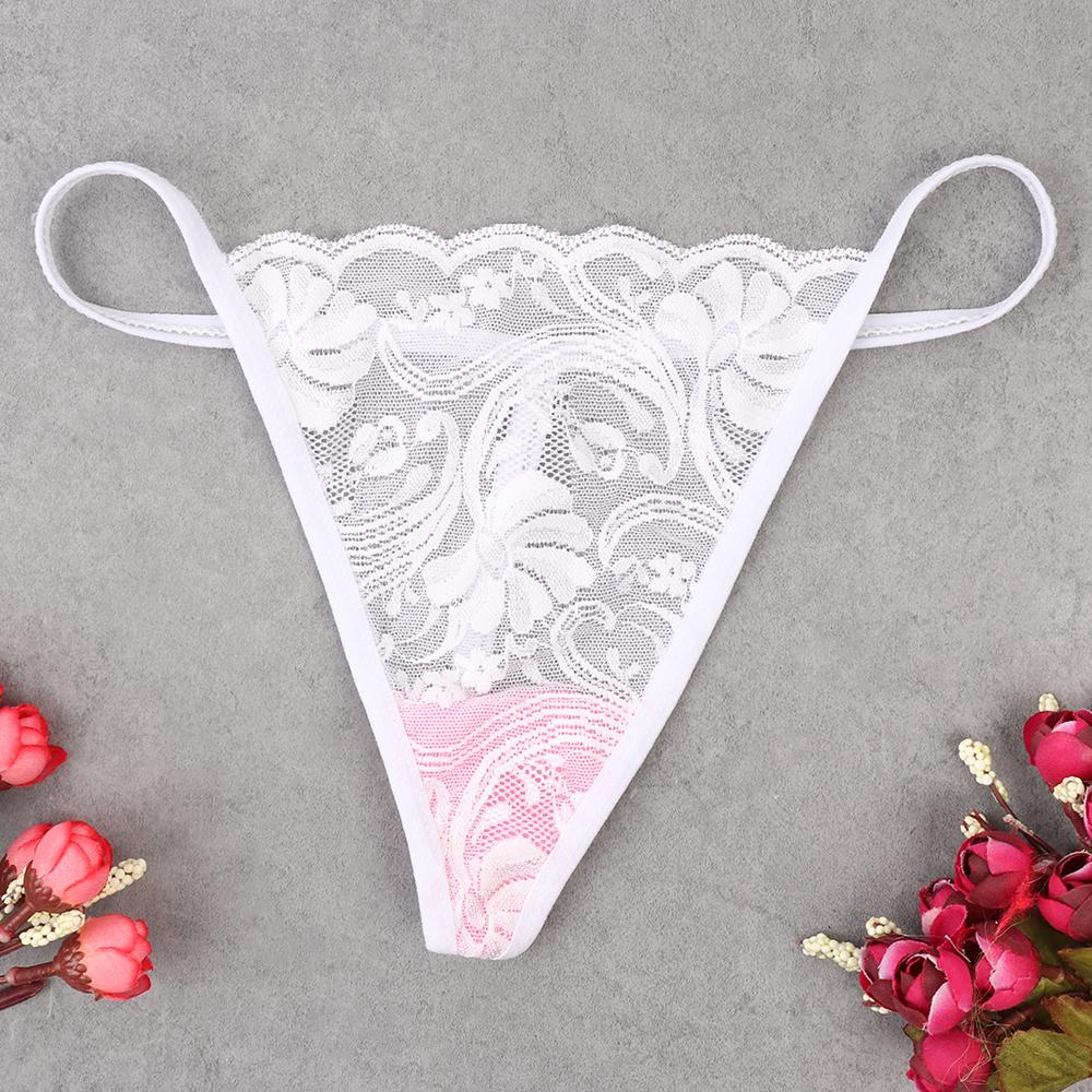 New Sexy Lace Low-Rise Lingerie Women's Mini Low Waist Briefs Thong Underwear G-string Underpants T-back Lot Bulk Random Color