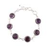Rare Amethyst Gemstone 925 Sterling Silver Handmade Jewelry Women Bracelet 7-9" RB-16-5