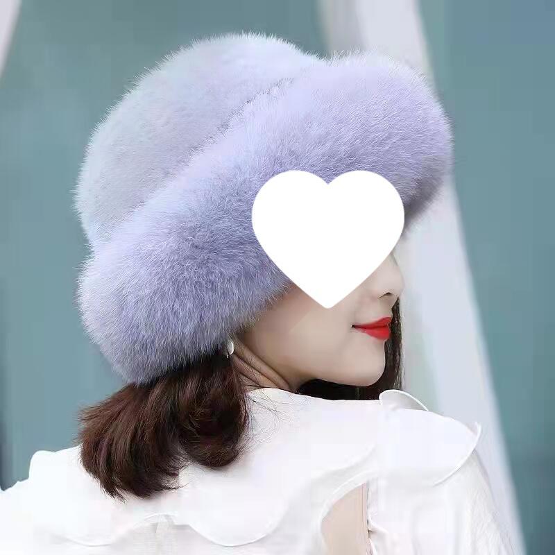 Dam Vintermössa i Fuskminkpäls med Fri Frakt - Mångsidig, Utländsk Stil, Moderiktig, Tjock och Öronvärmande.
