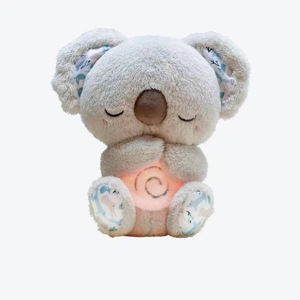 Cross-border Breathing Bear & Otter Stitch: Two-color Sound & Light Plush Animal Doll for Kids