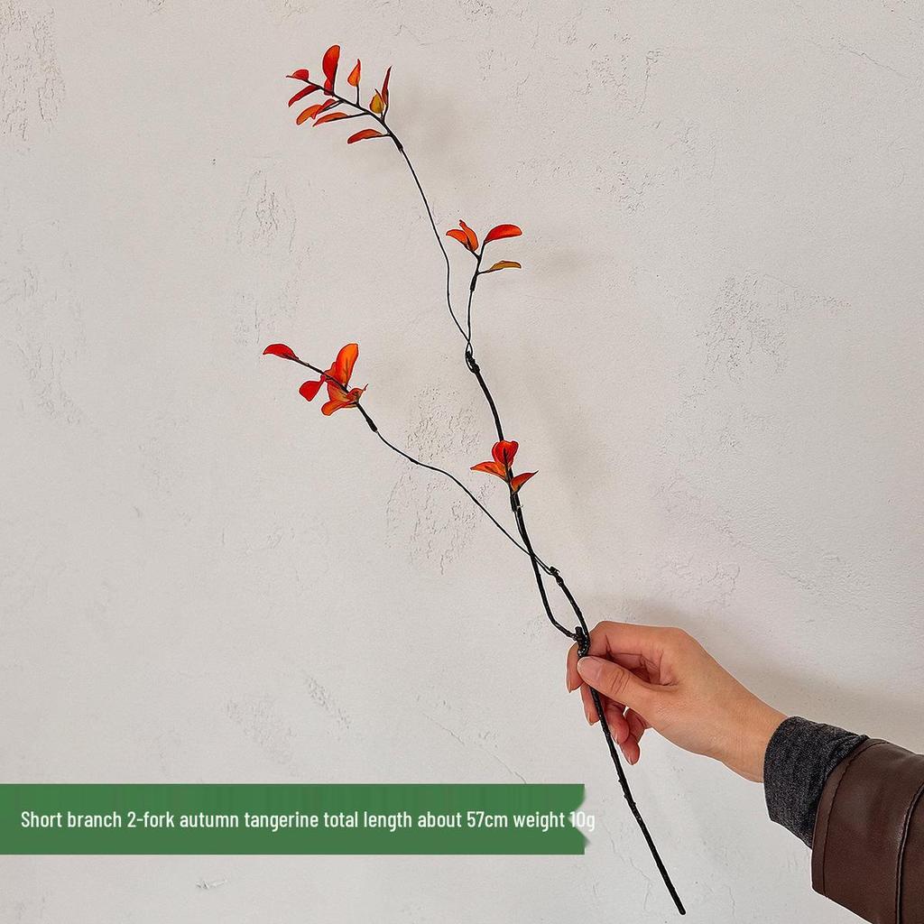 Chinese Style Autumn Branches for Home and Hotel Decor - Artificial Green Plant Ornaments for Flower Arrangements