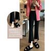 Split-crotch Bootcut Pants Thin Summer Petite to Plus Size High-waisted Slimming Draped Casual Suit Pants