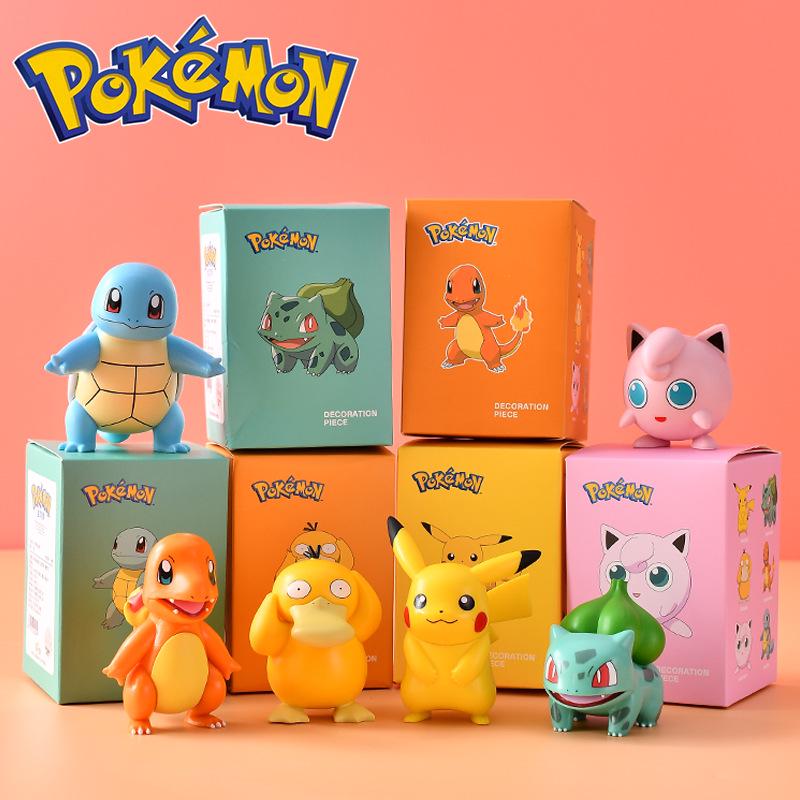 Authentic Pokémon Sleepy Style Blind Box: Pikachu, Psyduck, Charmander, Squirtle Ornaments.
