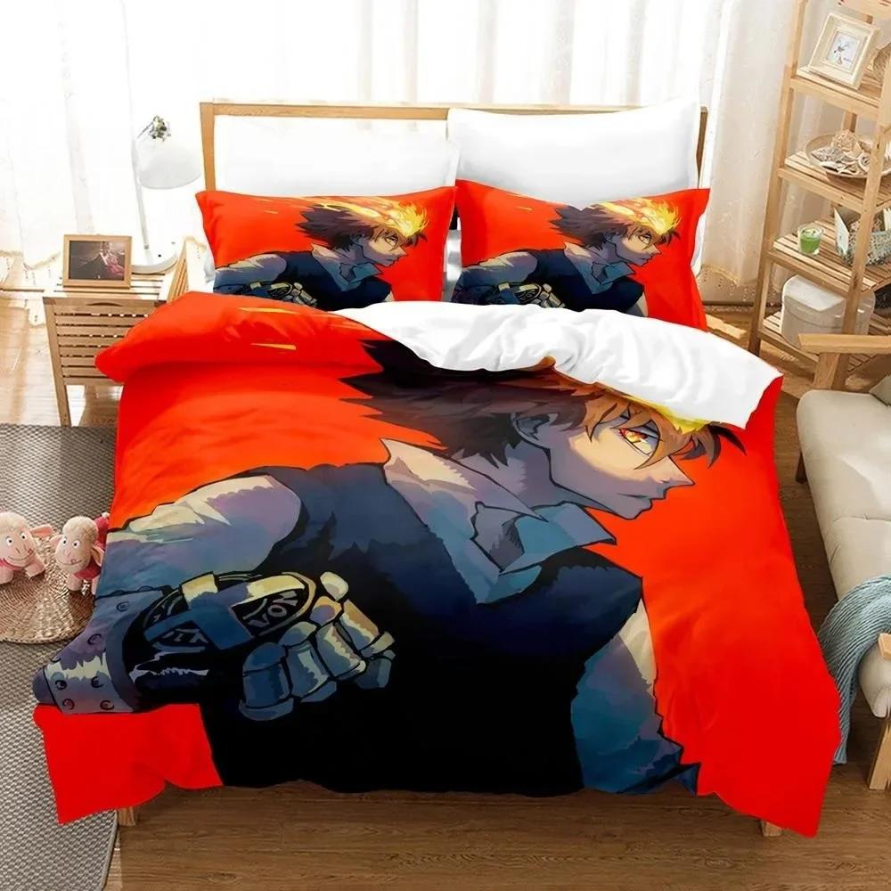 New 3D Anime HITMAN REBORN Bedding Set Printed Bed Set With Pillowcase Bed Duvet Cover Soft Single Double Queen Super King Size