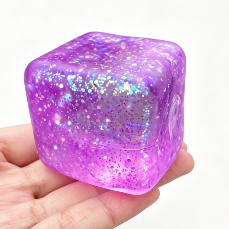 Shiny Cube Maltose Squishy Toy Slow Rising Small Ice Cubes Anti Stress Fidget Toy Stress Ball Sensory Toy Decompression Gifts