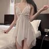Pure Desire Plus Size Lace Camisole Nightgown Set - Sexy Butterfly Temptation Lingerie